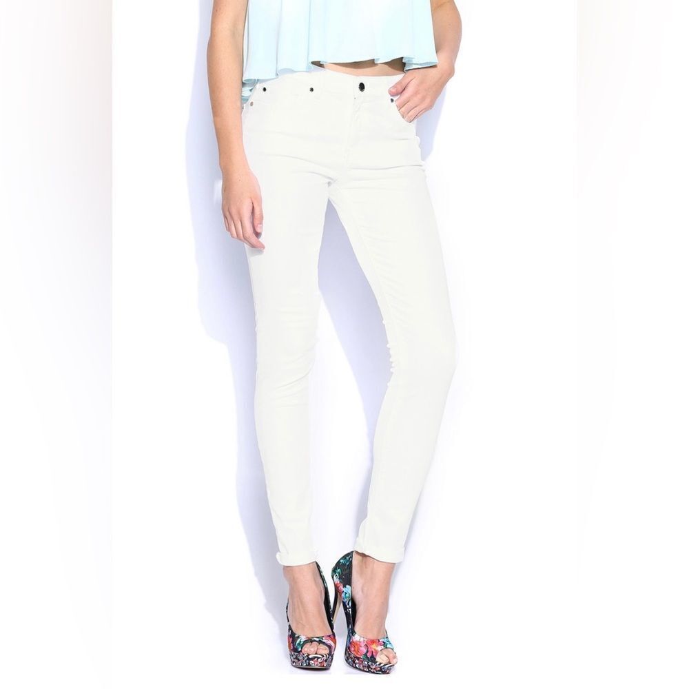 MNG by Mango 8 Elektra White Stretch Skinny Jeans